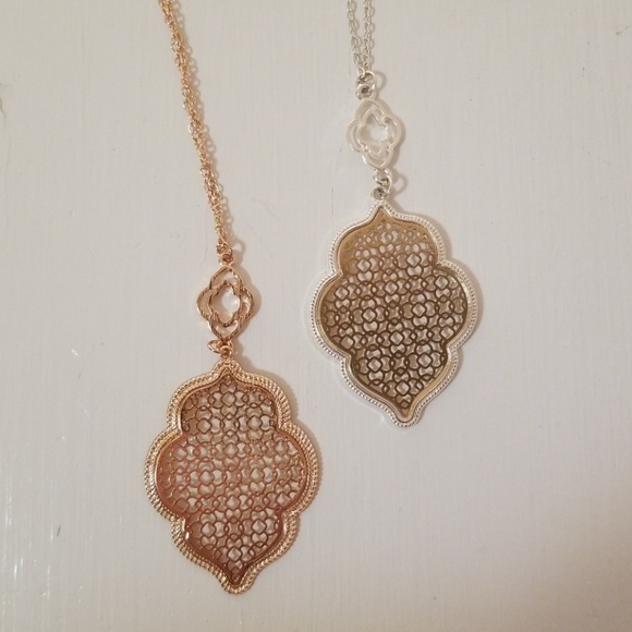 Moroccan Gold Sterling Silver Plated Long Necklace - Picture 2 of 8